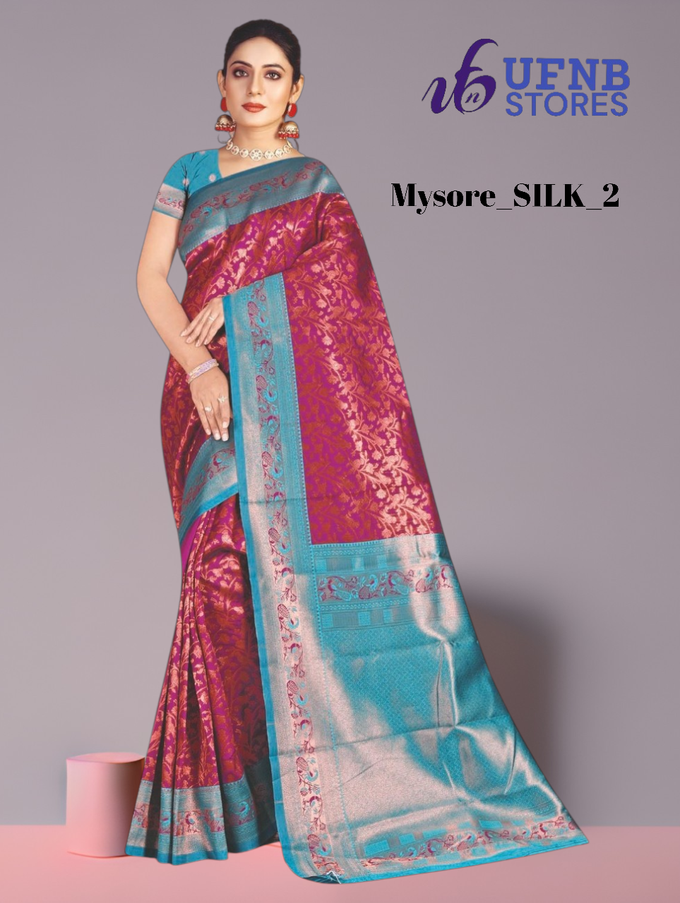 UFNB MYSORE_SILK_PRINT Saree