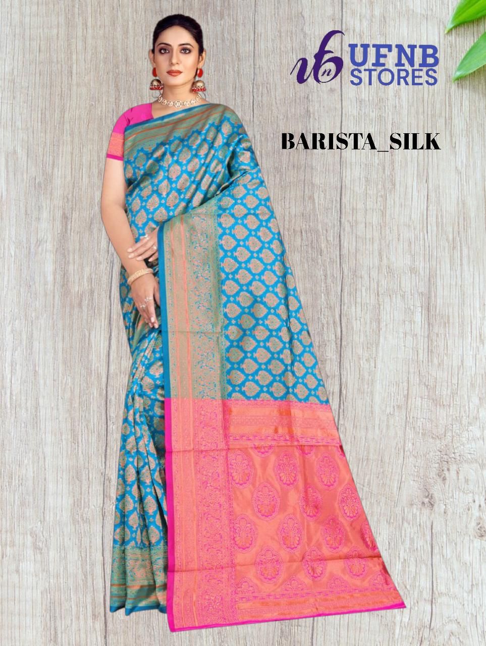 Ufnb Barista_silk Print Saree
