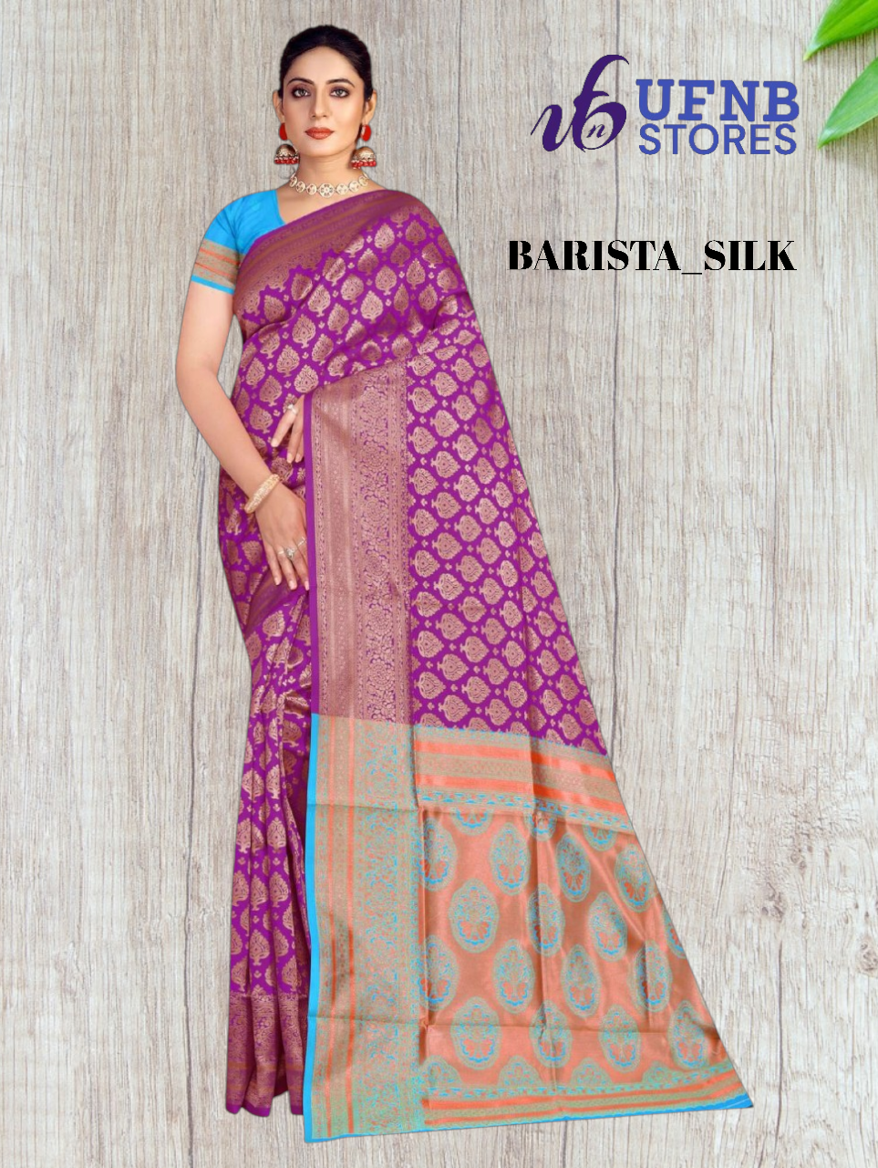 Ufnb Barista_silk Print Saree