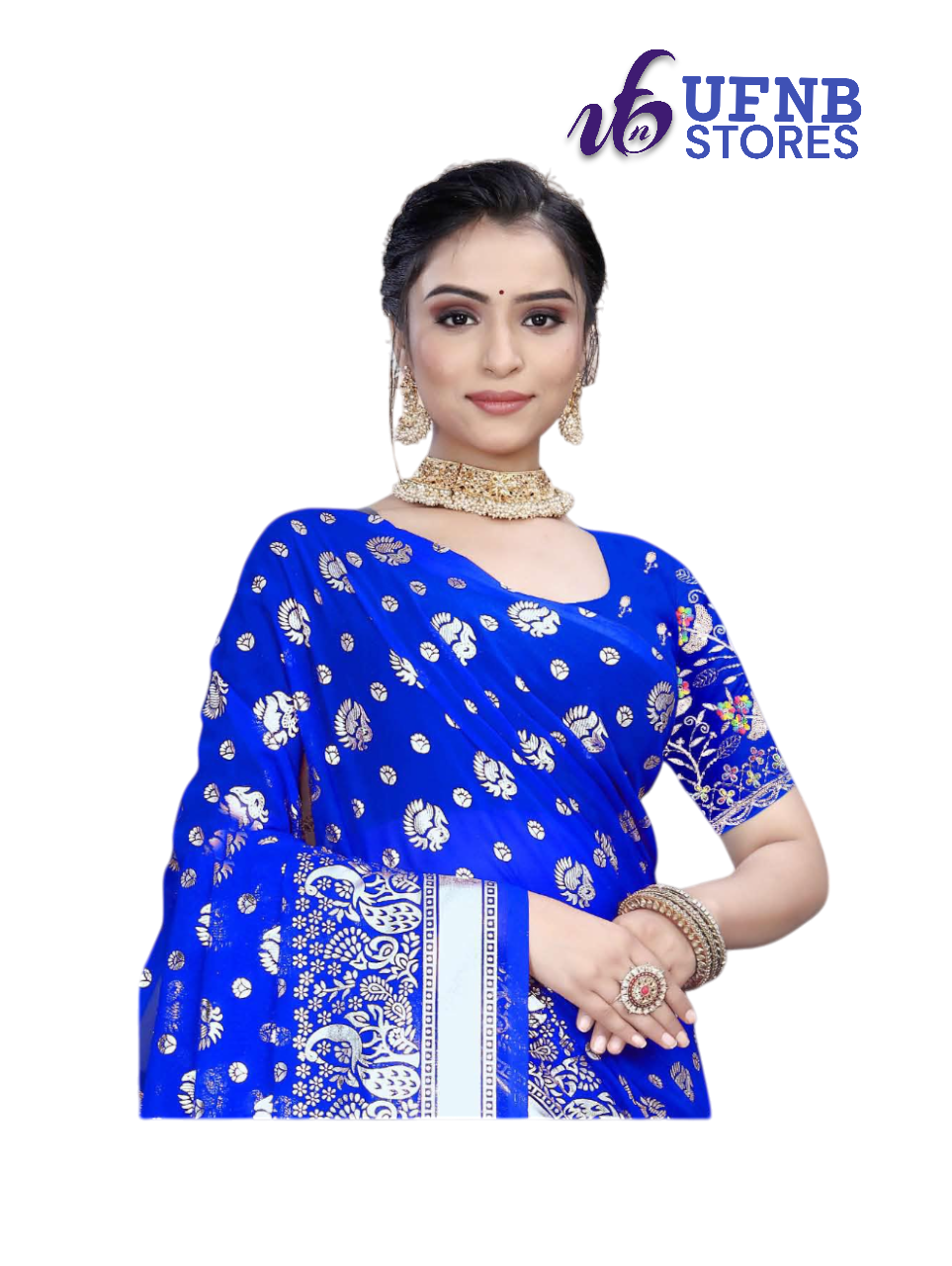 UFNB Saree GEORGETTE_BUTTY-2