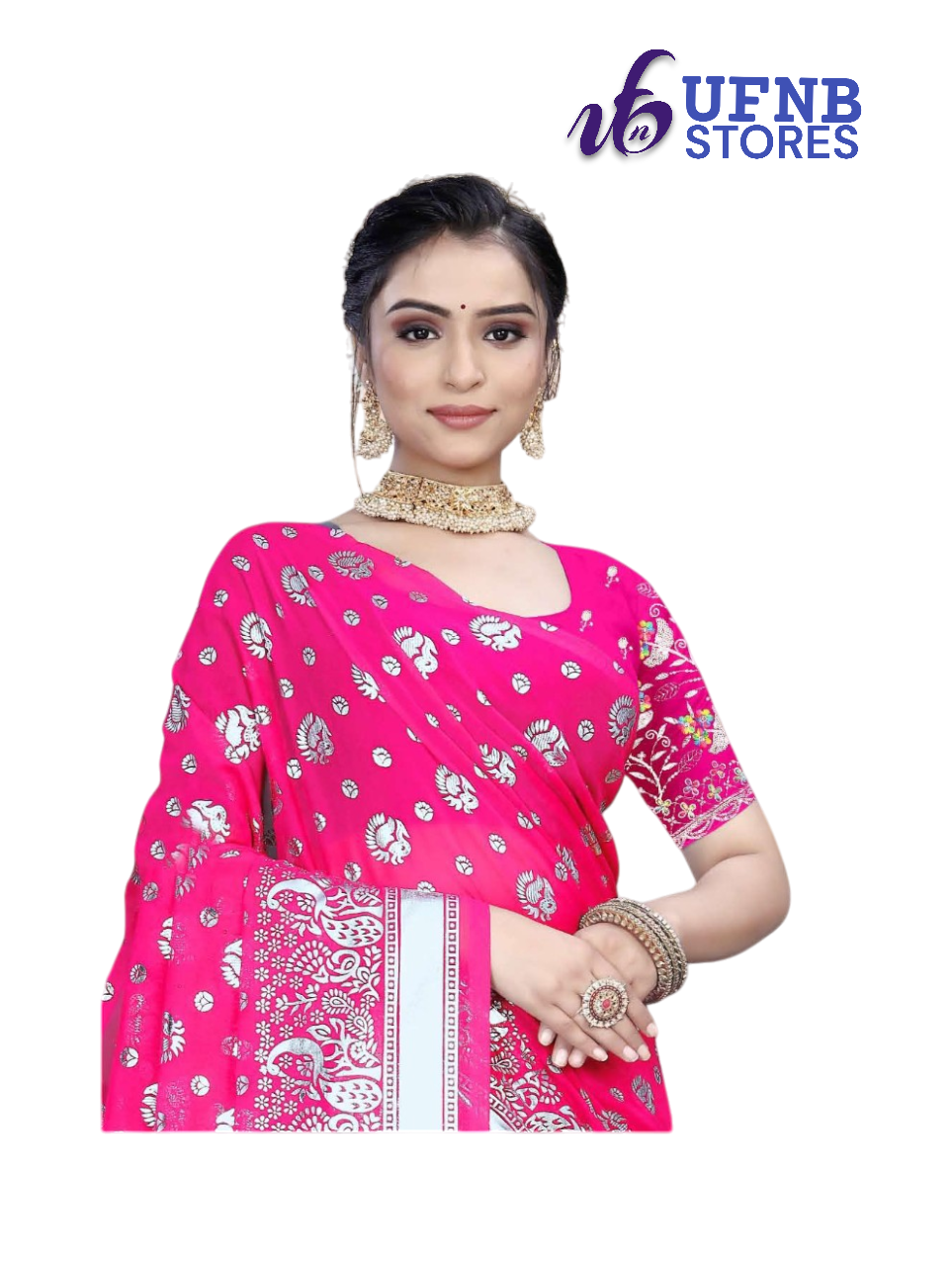 UFNB Saree GEORGETTE_BUTTY-2