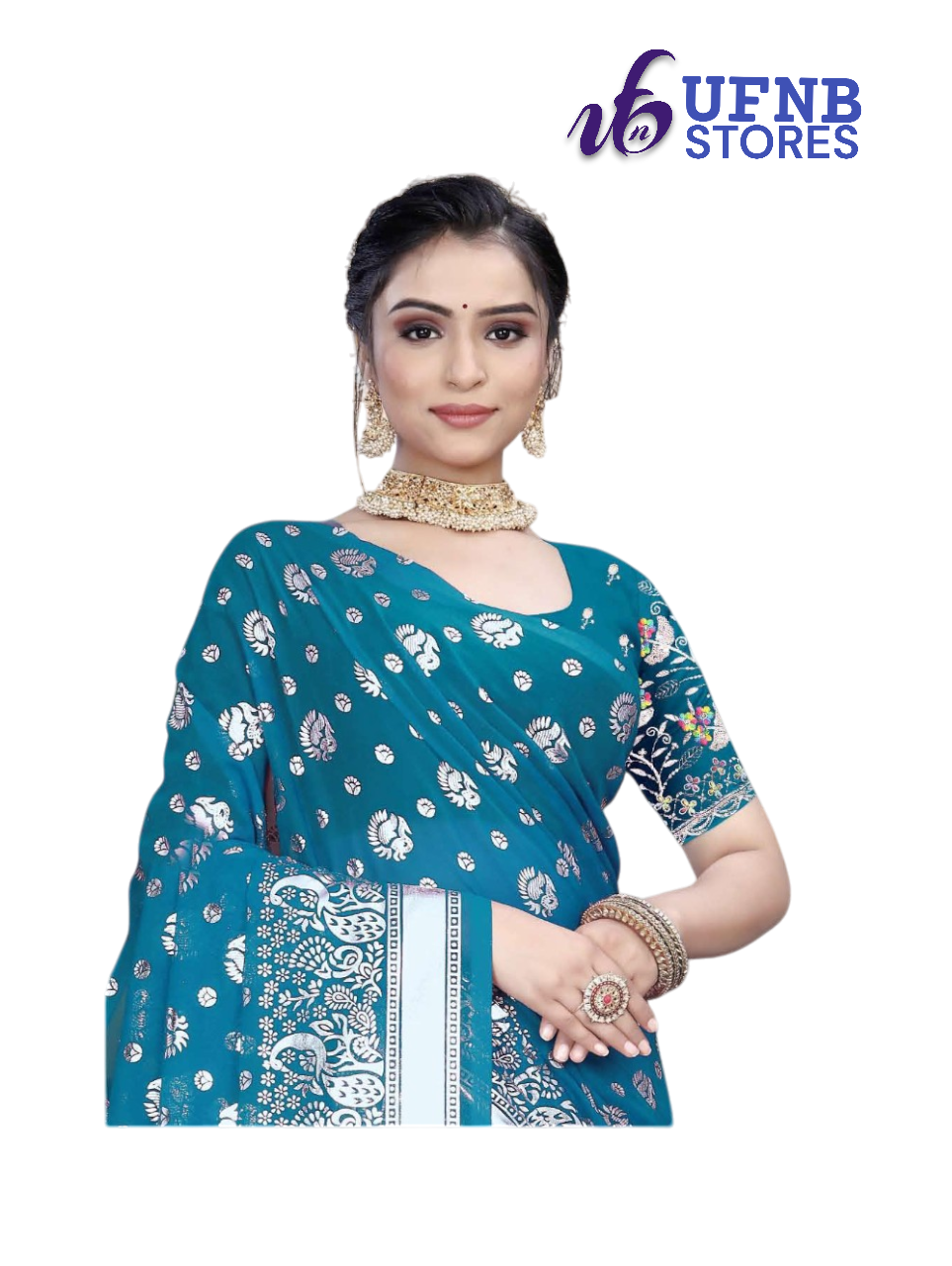 UFNB Saree GEORGETTE_BUTTY-2