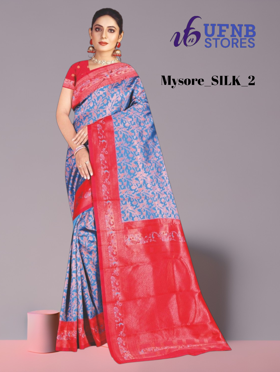 UFNB MYSORE_SILK_PRINT Saree