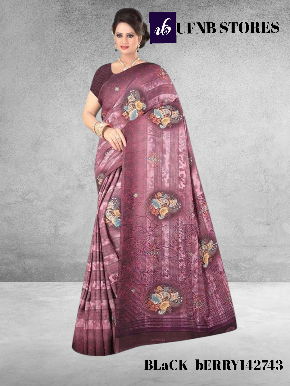 UFNB RENIYAL BLACKBERY SAREE
