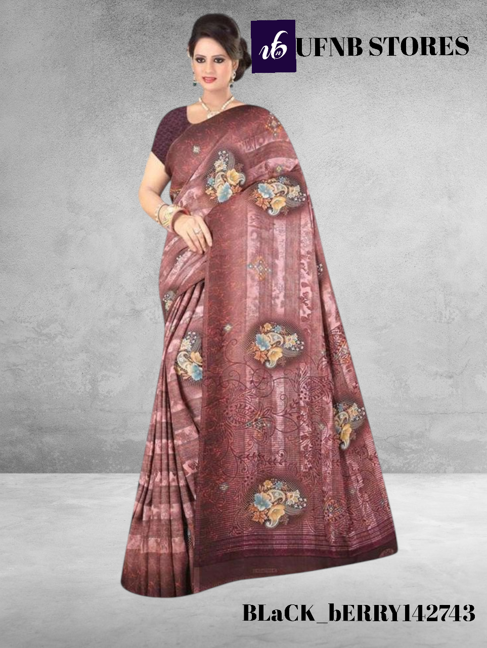 UFNB RENIYAL BLACKBERY SAREE