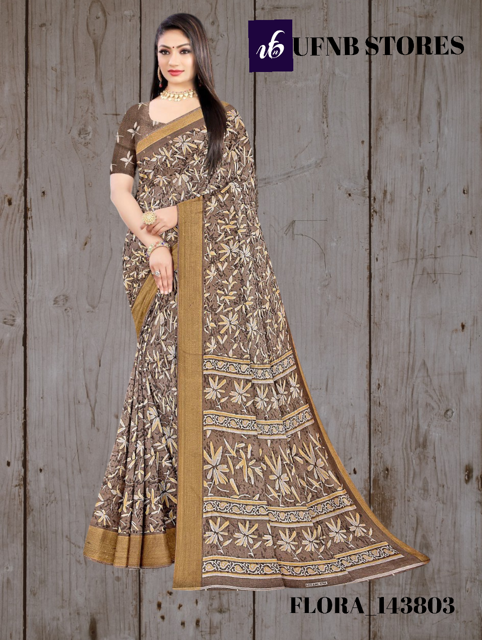 Ufnb Cotton Saree Flora_19 Multicolor