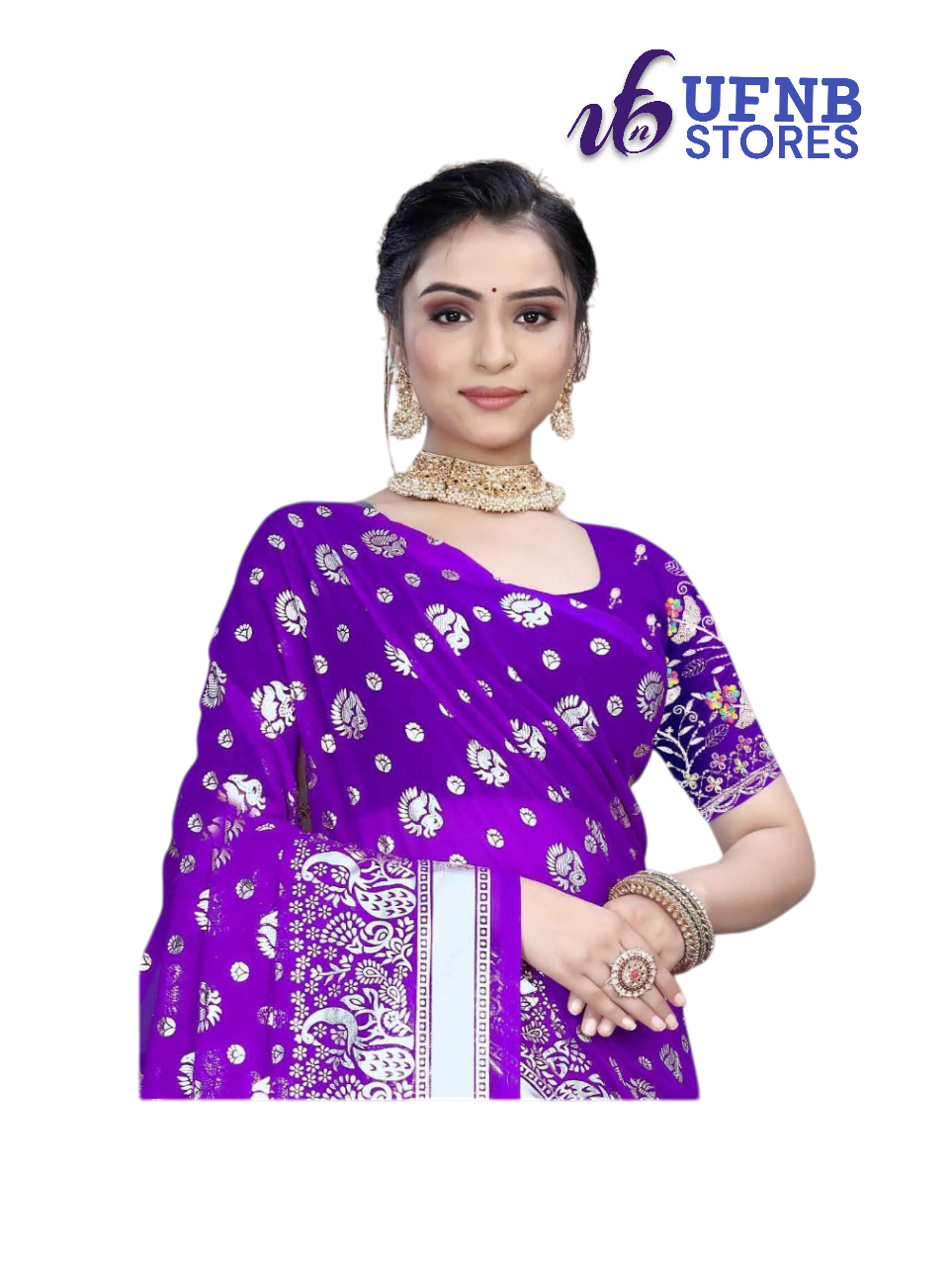 UFNB Saree GEORGETTE_BUTTY-2