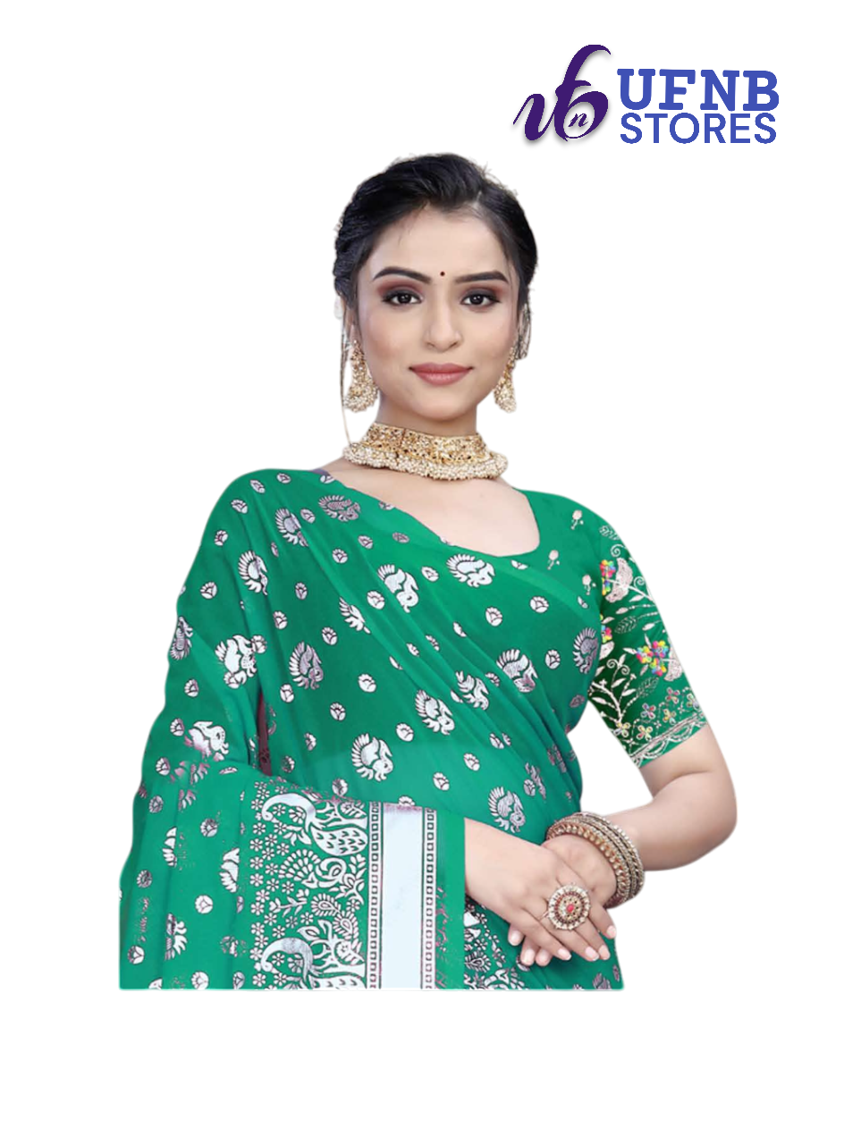 UFNB Saree GEORGETTE_BUTTY-2