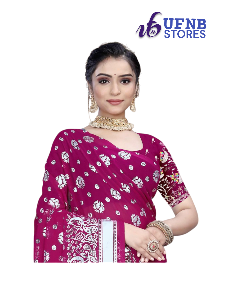 UFNB Saree GEORGETTE_BUTTY-2