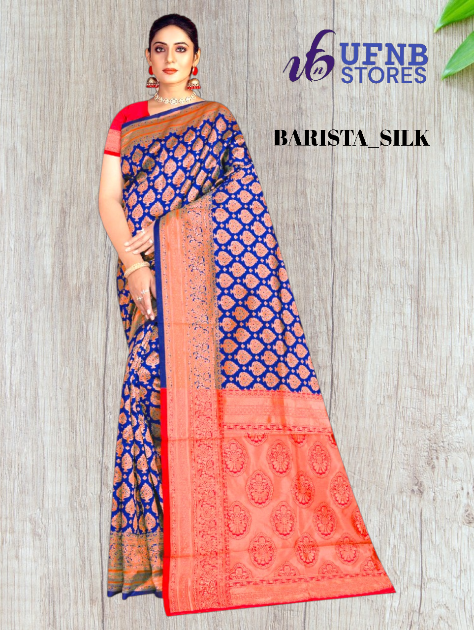 Ufnb Barista_silk Print Saree