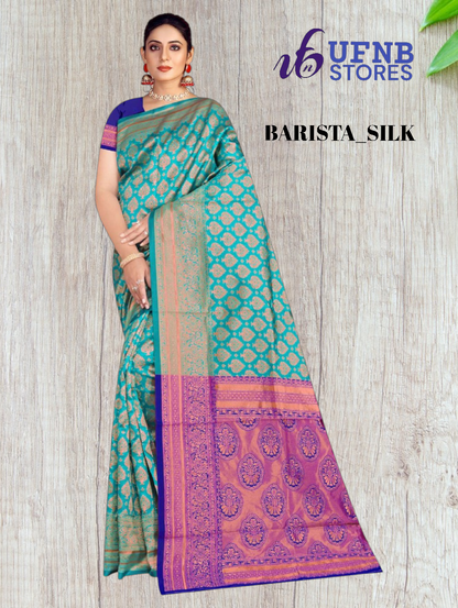 Ufnb Barista_silk Print Saree