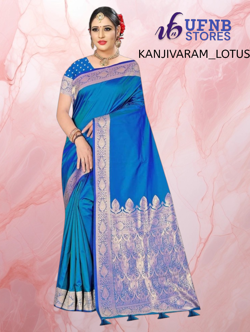 UFNB KANJIVARAM_LOTUS SAREE