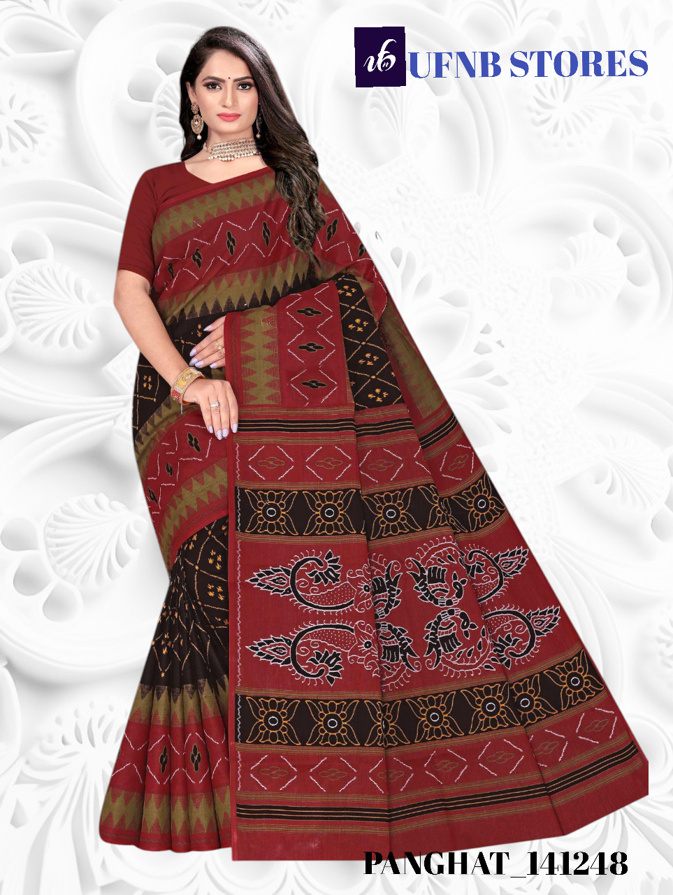 UFNB MULTICOLOR COTTON SAREE