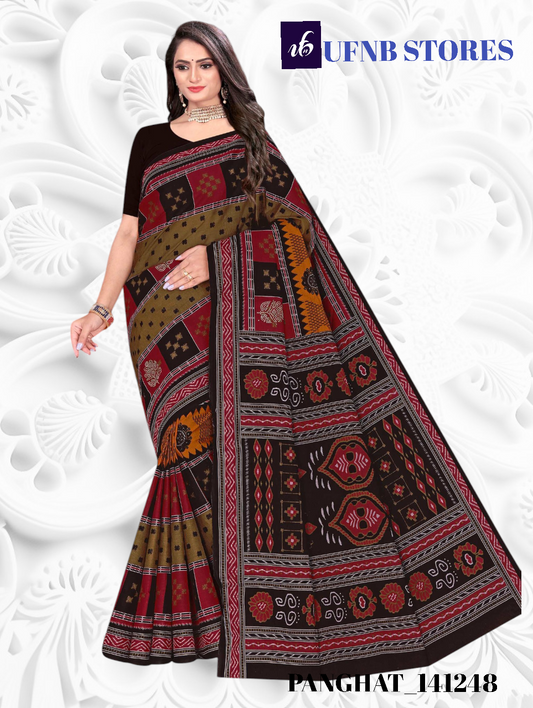 UFNB MULTICOLOR COTTON SAREE