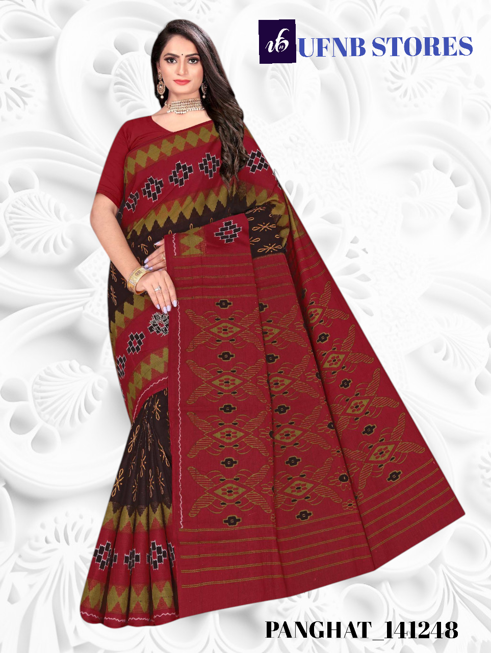 UFNB MULTICOLOR COTTON SAREE