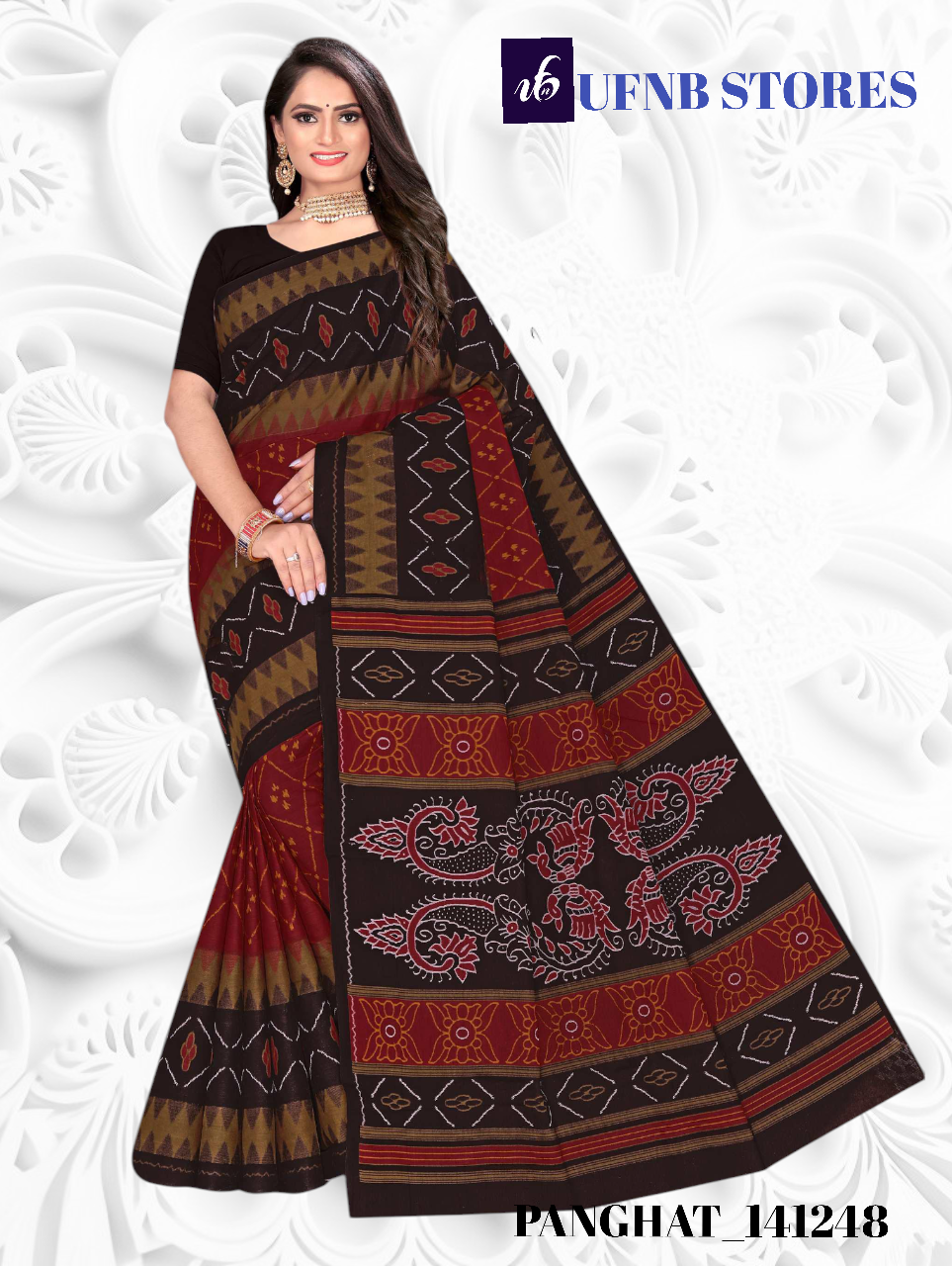 UFNB MULTICOLOR COTTON SAREE