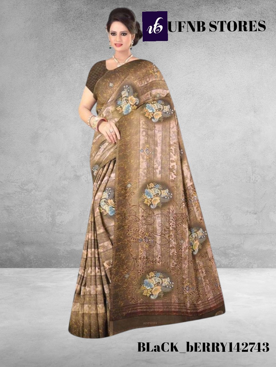 UFNB RENIYAL BLACKBERY SAREE