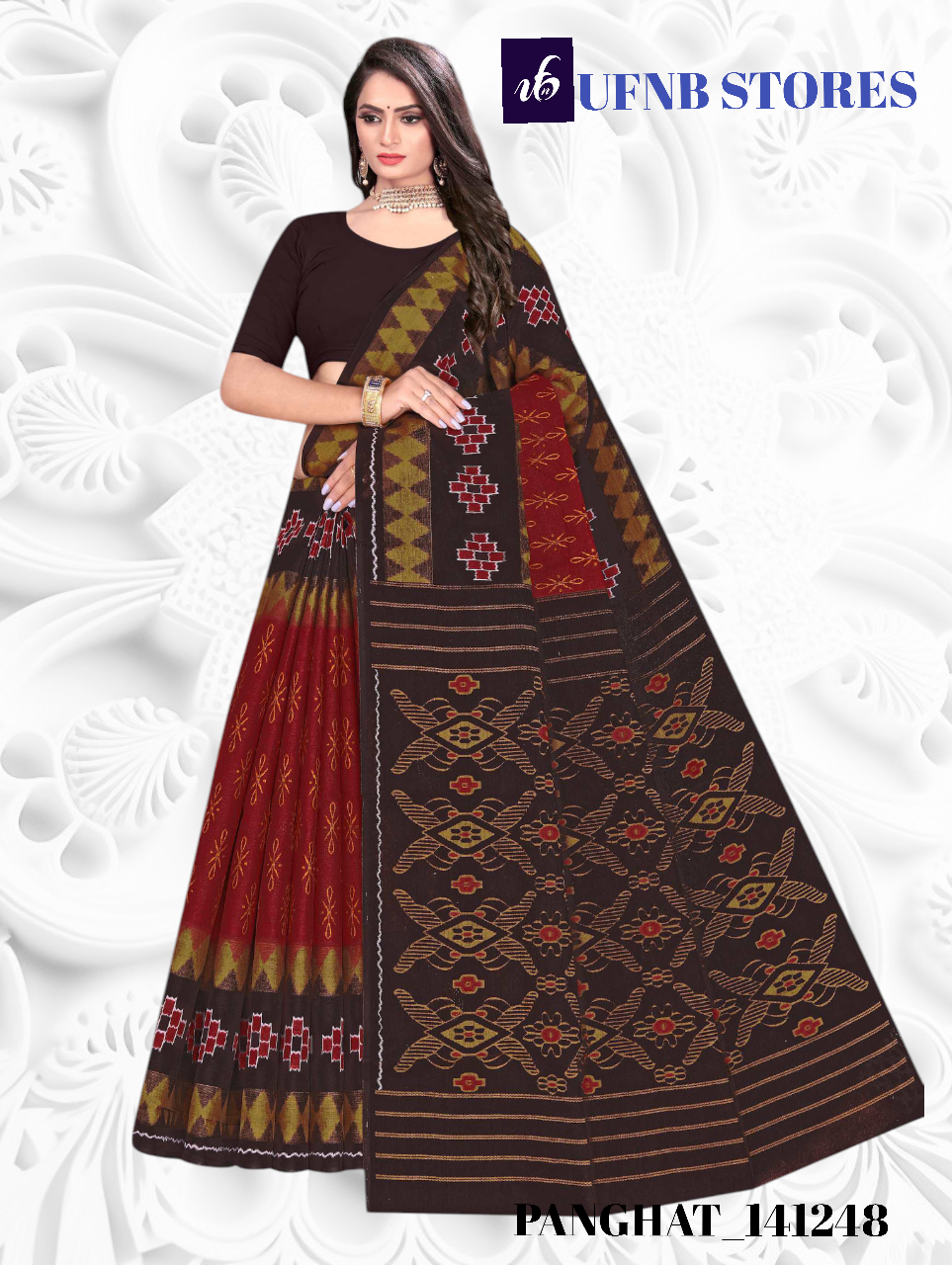 UFNB MULTICOLOR COTTON SAREE