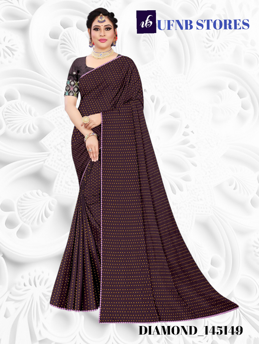 UFNB DIAMOND 2 TWILL NET SAREE MULTICOLOR
