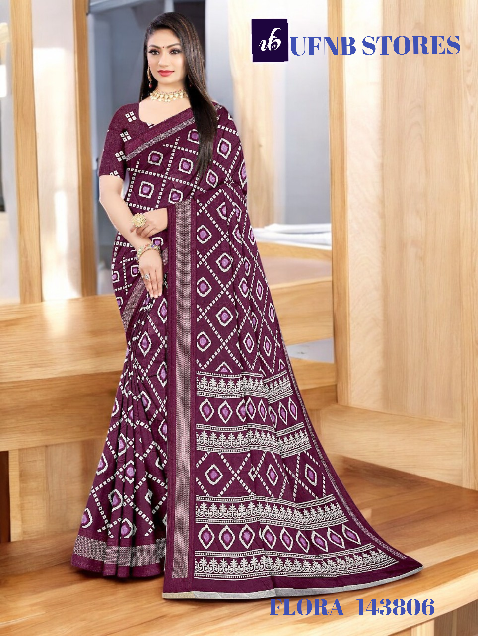 Ufnb Cotton Saree Flora_22 Multicolor