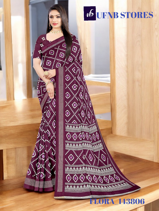 Ufnb Cotton Saree Flora_22 Multicolor