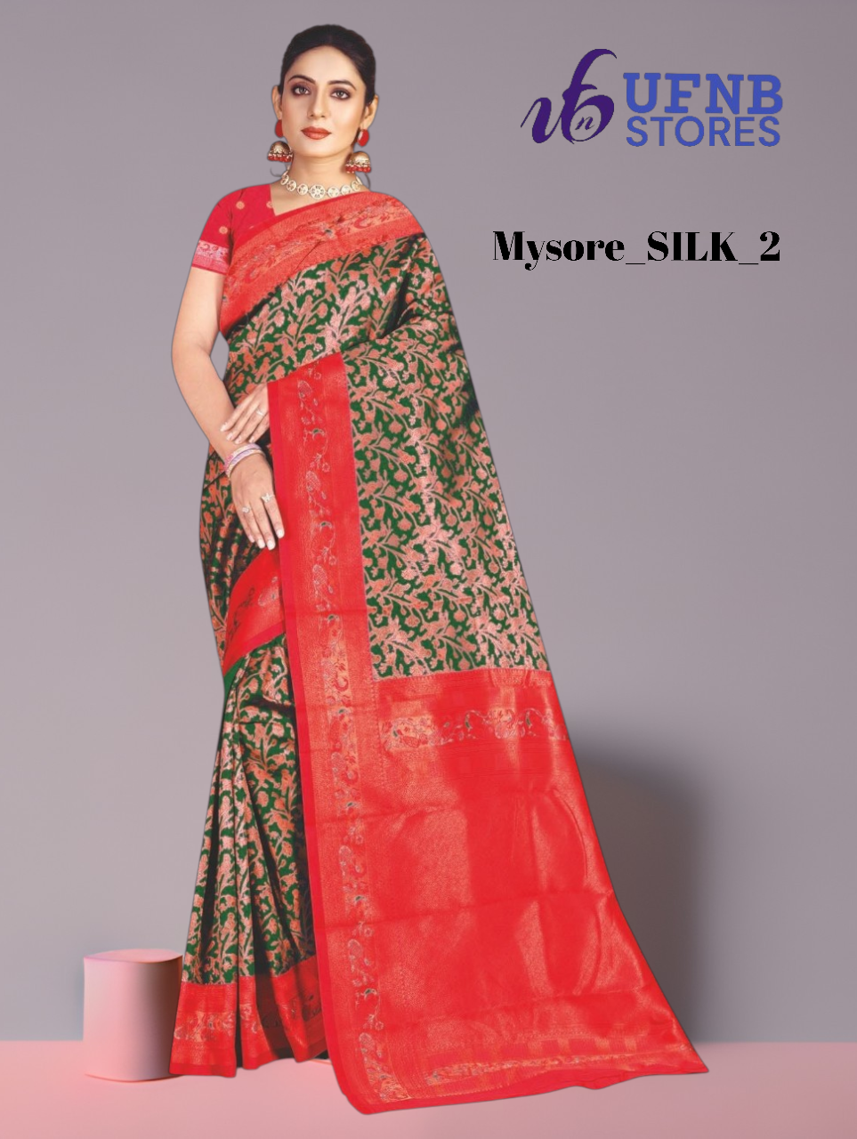 UFNB MYSORE_SILK_PRINT Saree