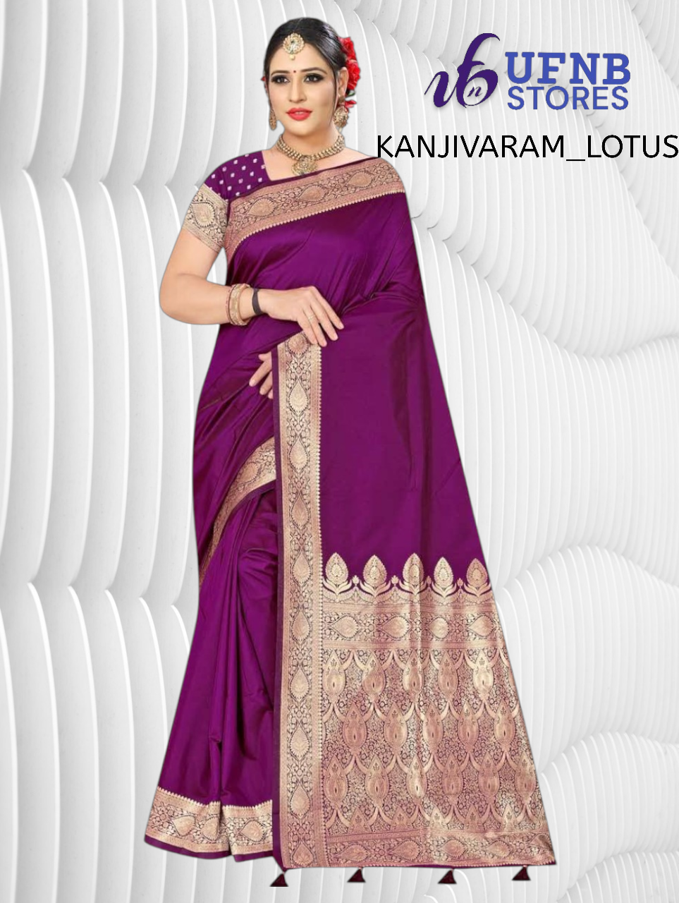 UFNB KANJIVARAM_LOTUS SAREE