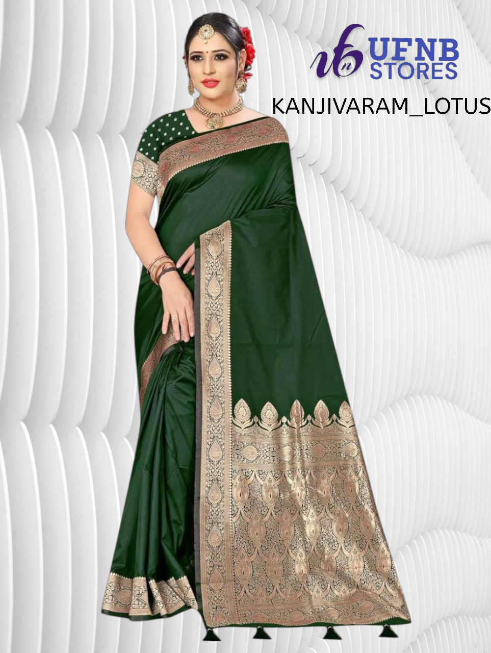 UFNB KANJIVARAM_LOTUS SAREE