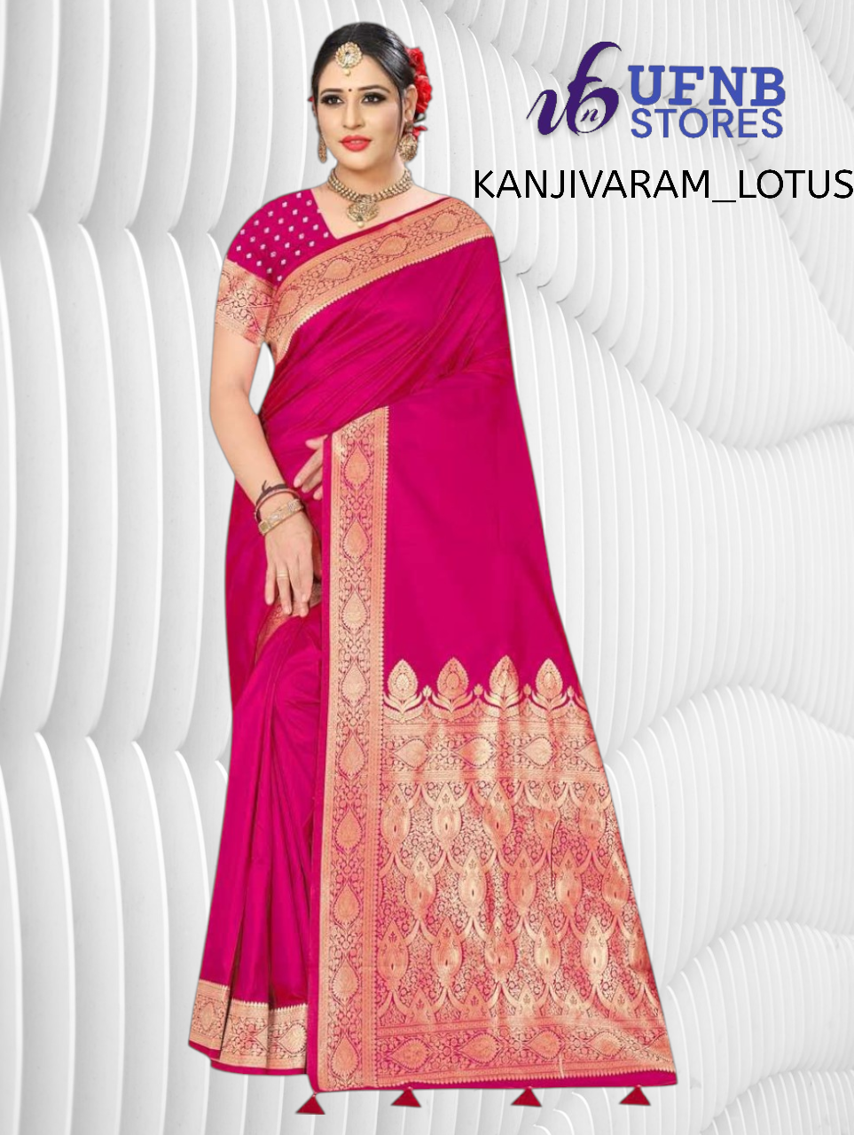 UFNB KANJIVARAM_LOTUS SAREE