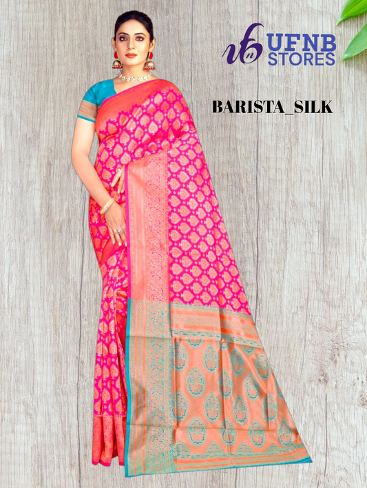 Ufnb Barista_silk Print Saree