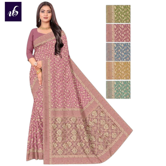 UFNB BARFI COTTON SAREE MULTICOLOR